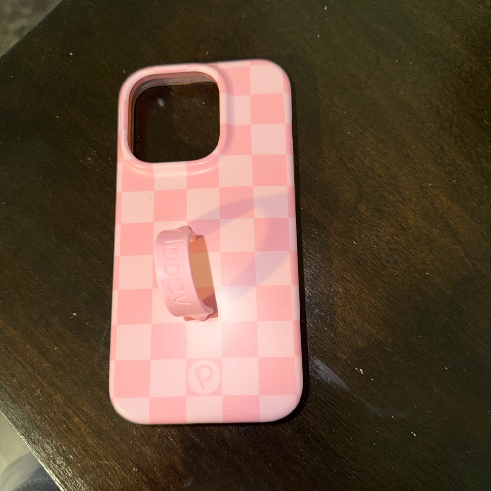 Loopy Case Pink Checkered Phone Case